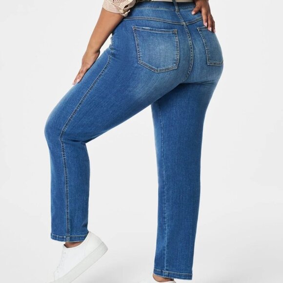 Spanx Straight Leg Jeans Size Large - Picture 10 of 10